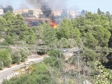 المغار : حريق هائل بالقرب من موقع للجيش ( בסיס מחווה אלון )